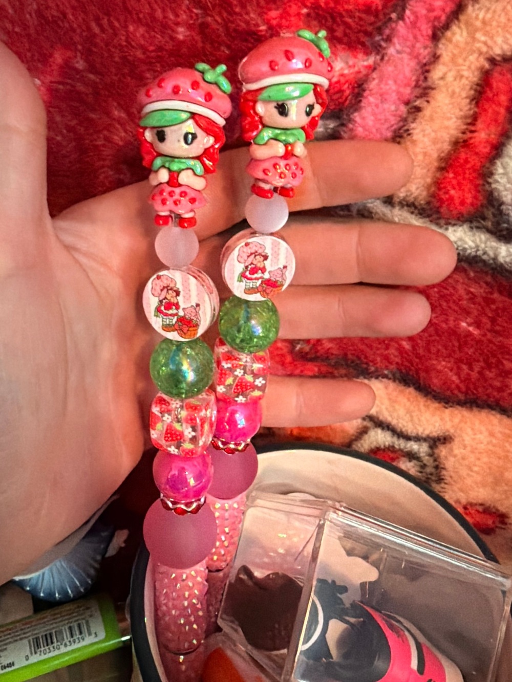 Strawberry shortcake inspired handmade pens